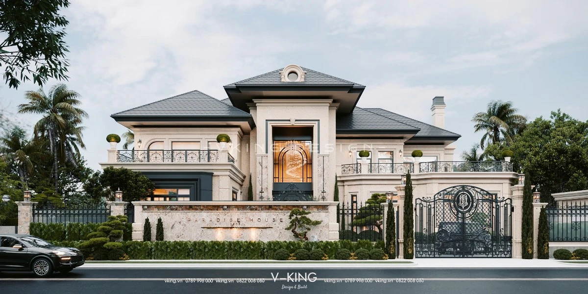 Mẫu Biệt Thự Tân Cổ Điển 2 Tầng Đẹp Sang Trọng Được Ưa Chuộng Hiện Nay